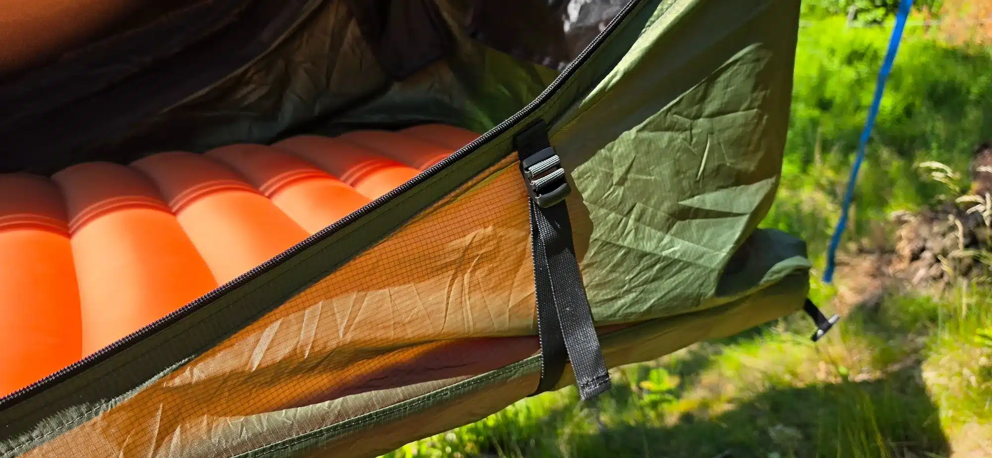 Lounge Mode-remmen på Haven Tent XL i ospänt läge