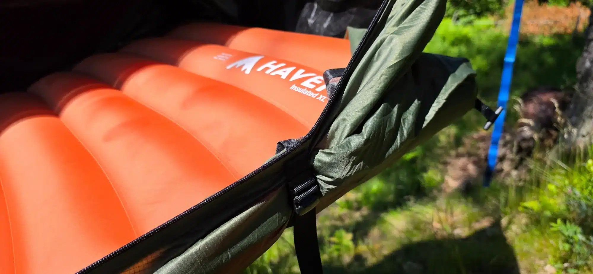 Lounge Mode-remmen på Haven Tent XL i spänt läge